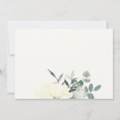 SCHWARZES, WEISSES, BLUMENFARBENES BRAUTPARTY EINLADUNG (Rückseite)