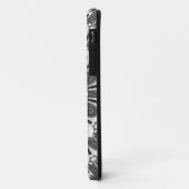 Schwarzes+Weißes Blumensilber-OM-Case-Mate iPhone Case-Mate iPhone Hülle (Hinten/Links)