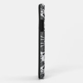Schwarzes+Weißes Blumensilber-OM-Case-Mate iPhone Case-Mate iPhone Hülle (Hinten/Rechts)