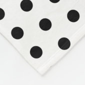 schwarzes/weißes Rosa/Weiß der Tupfen w; Fleecedecke (Ecke)