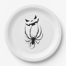 Schwarzes & Weißes Spinnennetz-Horror-Halloween
