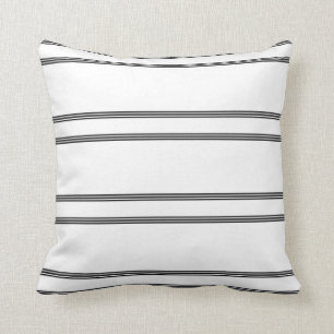 Schwarzes, weißes Streifen-Wurfskissen Kissen