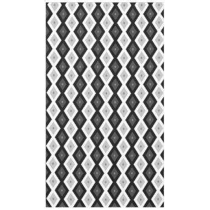 Schwarzes, weißes und graues Diamantmuster Tischdecke