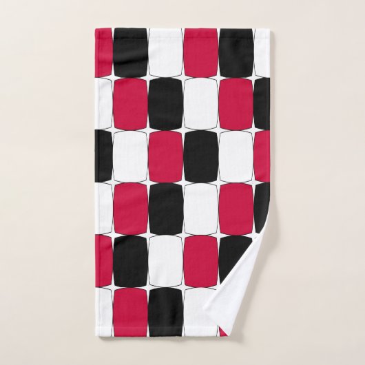 Schwarzes, Weißes und Rotes Auge Badhandtuch Set (Handtuch)