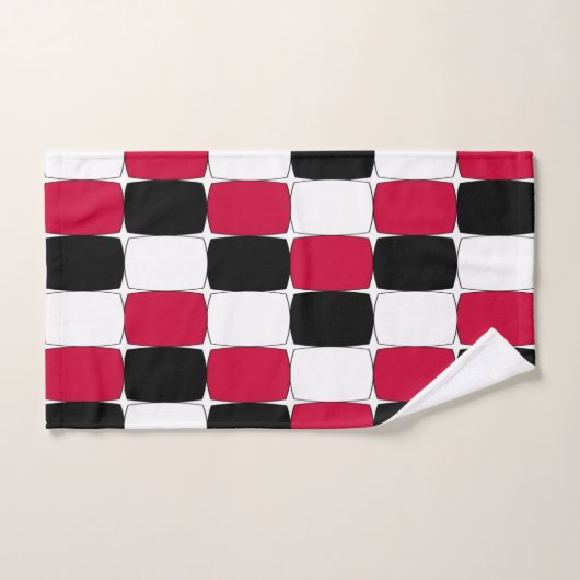 Schwarzes, Weißes und Rotes Auge Badhandtuch Set (Handtuch)