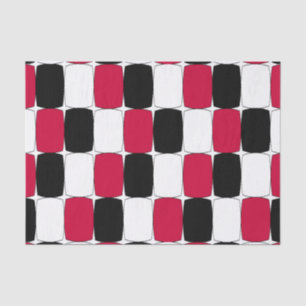 Schwarzes, Weißes und Rotes Auge Seidenpapier