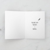 Schwarzes Wetter und Vögel in Wolken Karte (Innenseite)