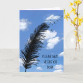 Schwarzes Wetter und Vögel in Wolken Karte (Gelbe Blume)