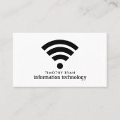 Schwarzes Wi-Fi-Logo, Informationstechnologie, Com Visitenkarte (Vorderseite)
