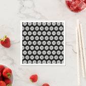 Schwarzes wiederholendes Geschäftslogo Serviette (Beispiel)