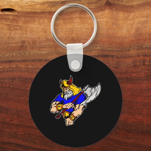 Schwarzes Wikingbeten Schlüsselanhänger (Vorderseite)