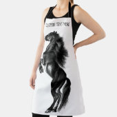 Schwarzes Wild Pferd Schürze mit benutzerdefiniert (InSitu)