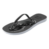 Schwarzes Wildes Pferd - Schwarz und Weiß Zeichnen Badesandalen (Schrägansicht)