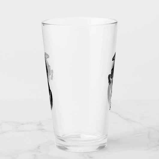 Schwarzes Wildpferd Glas (Rechts)