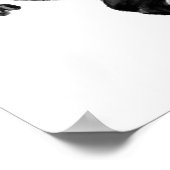 Schwarzes Wildpferd - Ihr Text / Farbe Poster (Ecke)