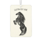 Schwarzes Wildpferd - Schwarzweiß Zeichnend Autolufterfrischer (Rückseite)