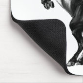 Schwarzes Wildpferd - Schwarzweiß Zeichnend Mousepad (Ecke)