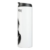 Schwarzes Wildpferd - Schwarzweiß Zeichnend Thermosbecher (Nach rechts gedreht)