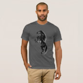 Schwarzes Wildpferd T - Shirt (Vorne ganz)