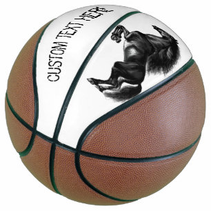 Schwarzes Wildpferd - Zeichnend - Text hinzufügen Basketball
