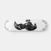 Schwarzes Wildpferd - Zeichnend - Text hinzufügen Skateboard (Horizontal)