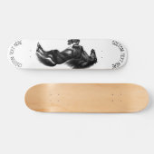 Schwarzes Wildpferd - Zeichnend - Text hinzufügen Skateboard (Horizontal)