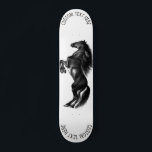 Schwarzes Wildpferd - Zeichnend - Text hinzufügen Skateboard<br><div class="desc">Schwarzes Wildpferd - Schwarz und Weiß Zeichnend Tierart Mustang Pferde von MIGNED - Einzigartiger Text hinzufügen / Wählen Sie Ihre Lieblingsfarben - Vergrössern und verschieben oder entfernen Sie Elemente mit dem Anpassungs-Tool ! Sie können meine Designs auch auf mehr als 1000 Zazzle-Produkte übertragen.</div>