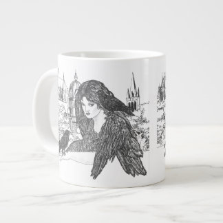 Schwarzes Winged Schönheits-Spezialitäten-Tassen Jumbo-Tasse