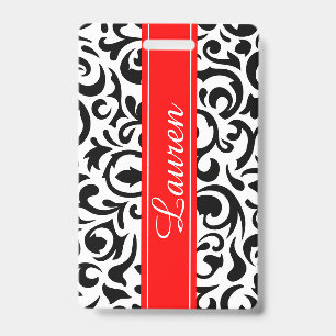 Schwarzes Wirbel-Gepäckanhänger / Abzeichen Ausweis