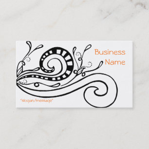 Schwarzes wirbelte Gekritzel-Entwurfs-Visitenkarte Visitenkarte