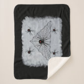 Schwarzes Witwe Spinnen Rotes Hourglas im Web auf  Sherpadecke (Vorderseite)