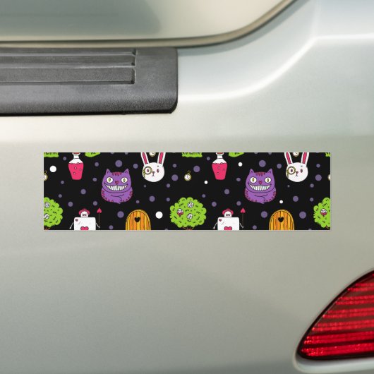 Schwarzes Wonderland Autoaufkleber (Auf Auto)