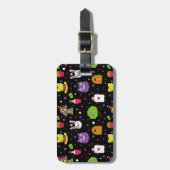 Schwarzes Wonderland Gepäckanhänger (Vorderseite vertikal)