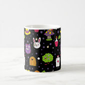 Schwarzes Wonderland Kaffeetasse (Mittel)