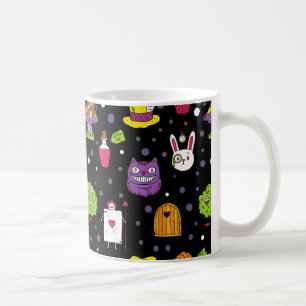 Schwarzes Wonderland Kaffeetasse