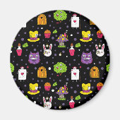 Schwarzes Wonderland Magnet (Vorne)