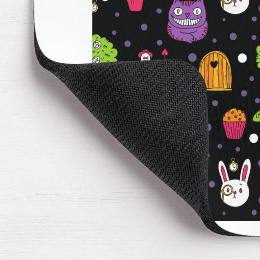 Schwarzes Wonderland Mousepad (Ecke)