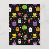 Schwarzes Wonderland Postkarte (Vorderseite)