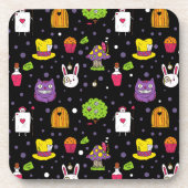 Schwarzes Wonderland Untersetzer (Vorderseite)