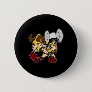 Schwarzes wütendes Viking2 Button