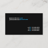 Schwarzes X Visitenkarte (Rückseite)