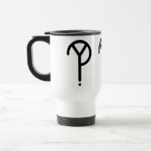 Schwarzes Y? Symbol-Reise-Tasse Reisebecher (Links)