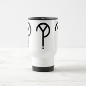 Schwarzes Y? Symbol-Reise-Tasse Reisebecher (Mittel)