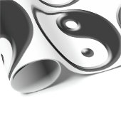 Schwarzes Yin Yang Geschenk-Packpapier Geschenkpapier (Rolleneckpunkt)