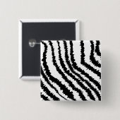 Schwarzes Zebra-Druck-Muster Button (Vorne & Hinten)