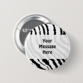 Schwarzes Zebra-Druck-Muster Button (Vorne & Hinten)