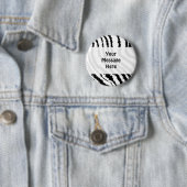 Schwarzes Zebra-Druck-Muster Button (Beispiel)