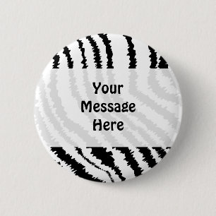 Schwarzes Zebra-Druck-Muster Button
