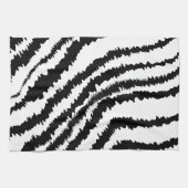 Schwarzes Zebra-Druck-Muster Geschirrtuch (Horizontal)