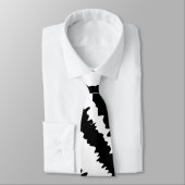 Schwarzes Zebra-Druck-Muster Krawatte (Gebunden)